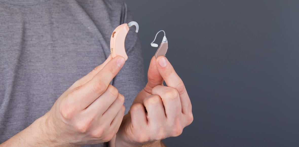 two hearing aids